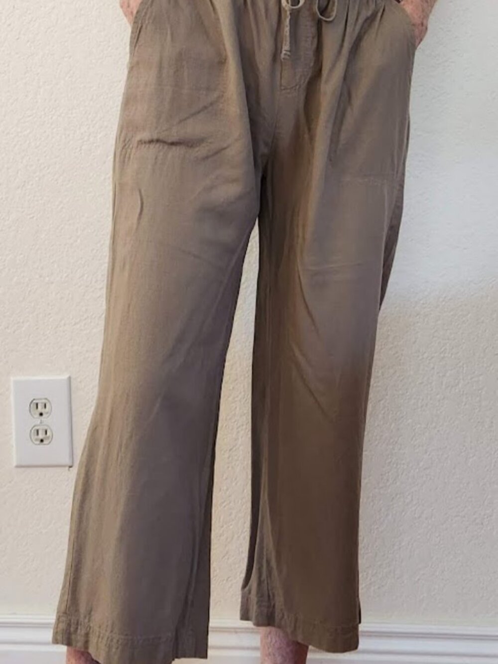 Splendid Cropped Linen Pants Size Large - Picture 6 of 6